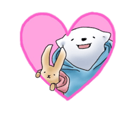 Parka polar bear and rabbit sticker #14093117