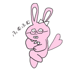 peach rabbit momousa sticker #14093682