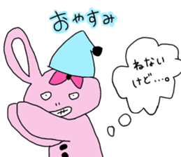 peach rabbit momousa sticker #14093684