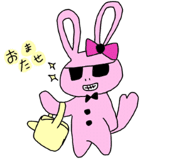 peach rabbit momousa sticker #14093685