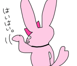 peach rabbit momousa sticker #14093692