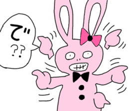 peach rabbit momousa sticker #14093693