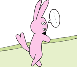 peach rabbit momousa sticker #14093696