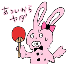 peach rabbit momousa sticker #14093705