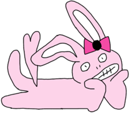 peach rabbit momousa sticker #14093708