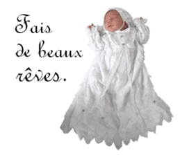 My little sweet baby (French) sticker #14093887