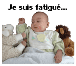 My little sweet baby (French) sticker #14093892