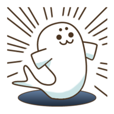 Baby seal from the hole sticker #14094432