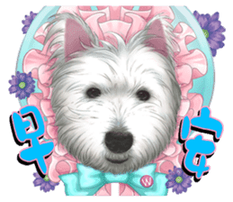 West Highland White Terrier faithful3 sticker #14094942