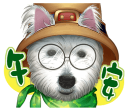 West Highland White Terrier faithful3 sticker #14094943