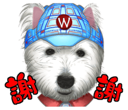 West Highland White Terrier faithful3 sticker #14094945