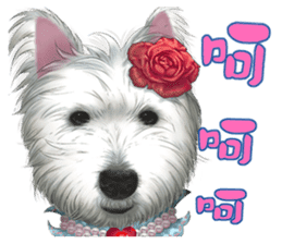 West Highland White Terrier faithful3 sticker #14094946