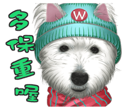 West Highland White Terrier faithful3 sticker #14094947