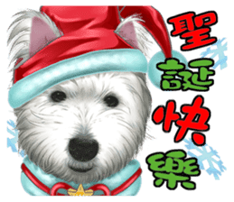 West Highland White Terrier faithful3 sticker #14094948