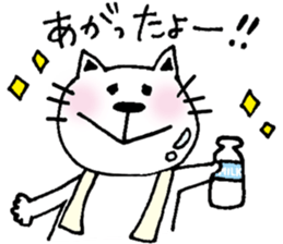 cat and a rabbit and bear cute loosely 2 sticker #14095093