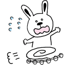 cat and a rabbit and bear cute loosely 2 sticker #14095095