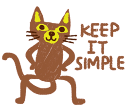 Brown Meaw ; Simple cat sticker #14095686
