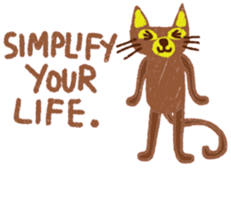 Brown Meaw ; Simple cat sticker #14095694