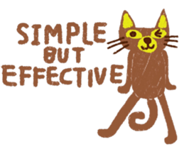 Brown Meaw ; Simple cat sticker #14095697