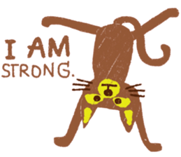 Brown Meaw ; Simple cat sticker #14095706