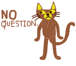 Brown Meaw ; Simple cat sticker #14095708