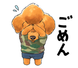 Mohican poodle sticker #14096705