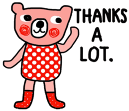 Polka Bear ; Creative Bear sticker #14096918