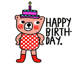Polka Bear ; Creative Bear sticker #14096943