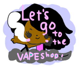 vape girls sticker.English ver. sticker #14097021