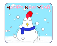 Moving New Year's card 2017 "bird" sticker #14099405