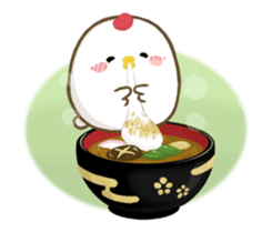 Happy chicken animation sticker #14100166