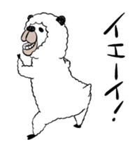 smiling alpaca sticker #14100416