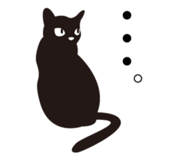 Cute Black Cat for cat lovers sticker #14101729