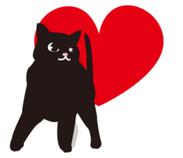 Cute Black Cat for cat lovers sticker #14101730