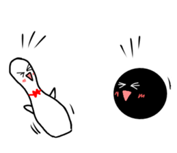 Adventure of Bowling pin & ball !! sticker #14103003