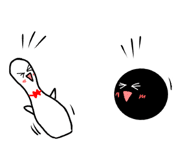 Adventure of Bowling pin & ball !! sticker #14103003
