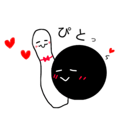 Adventure of Bowling pin & ball !! sticker #14103010
