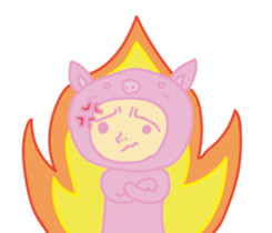 pinkpigman sticker #14103873