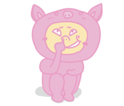 pinkpigman sticker #14103874