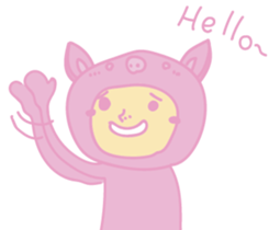 pinkpigman sticker #14103875