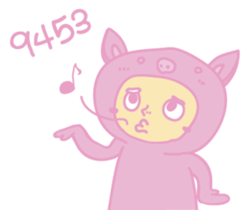 pinkpigman sticker #14103890