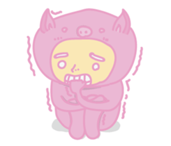 pinkpigman sticker #14103892