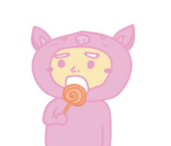 pinkpigman sticker #14103894