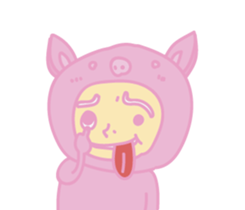 pinkpigman sticker #14103897