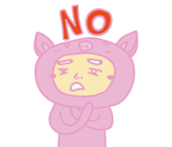 pinkpigman sticker #14103898