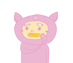 pinkpigman sticker #14103900