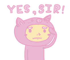 pinkpigman sticker #14103901