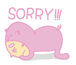 pinkpigman sticker #14103903