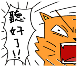 Crying cats orange sticker #14105687