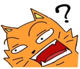 Crying cats orange sticker #14105707